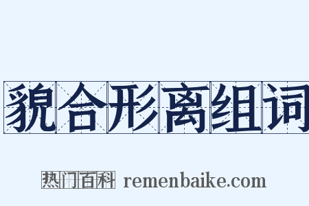 貌合形离组词是什么意思的图片